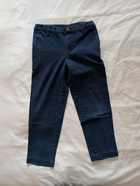 Navy Dark Blue Straight-Leg Kids Uniform Pants